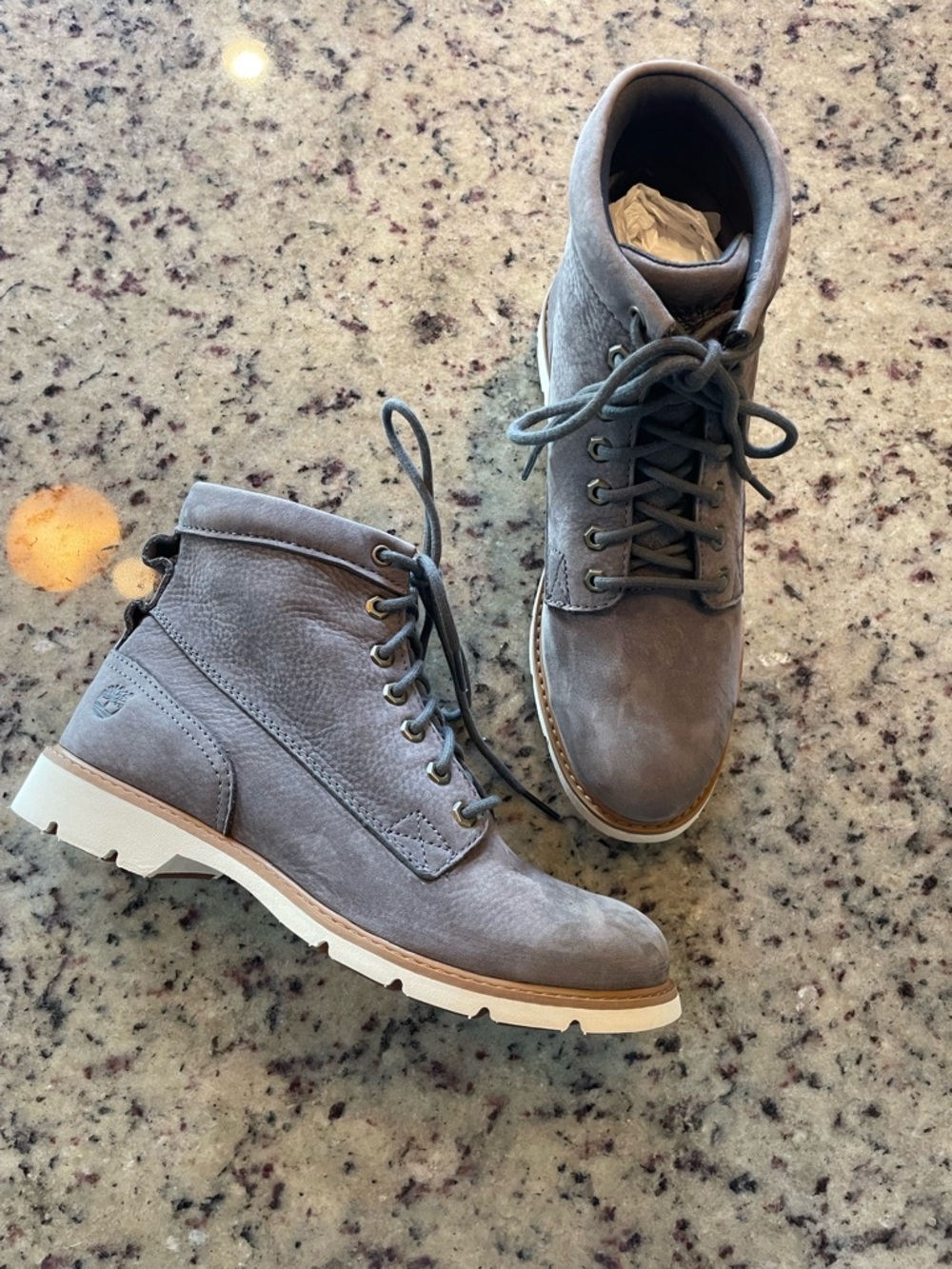 New women’s Timberland “Bramhall 6 inch” waterproof boots in “denim” nubuck 6.5